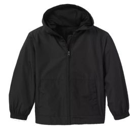 24 Bulk Boys Fleece Lined Lightweight Windbreaker Jacket W/ Hood