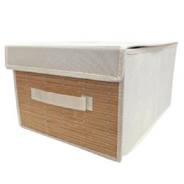 6 Bulk Foldable Fabric Storage Bin With Lid Collapsible Organizer Box