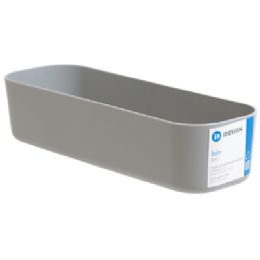 8 Bulk Storage Compact Bin 3.6x10.8x2.4 Cool Gray Recycled Polypropylene No Online Sales