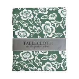 12 Bulk Tablecloth 60in W/zipper Artichoke Green Floral Round Outdoor Water/stain Resistant 100%polyester