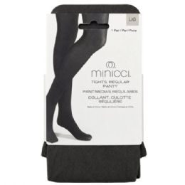 24 Bulk Minicci Tights/regular Panty Charcoal In Size L