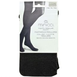 24 Bulk Minicci Tights/regular Panty Charcoal In Size xl