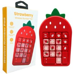 8 Bulk Ijoy Wireless Molded Strawberry Number Pad For Laptops And Computers