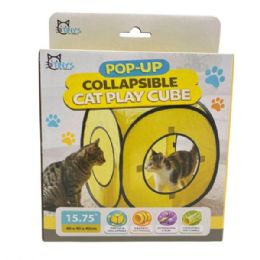 8 Bulk 15.75 Inch PoP-Up Collapsible Cat Play Cube