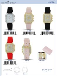 12 Bulk Ladies Watch - 55385-JB assorted colors