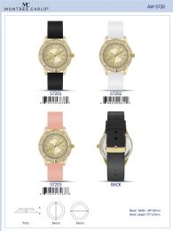 12 Bulk Ladies Watch - 57202 assorted colors