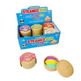 12 Bulk 3-Piece Dumpling Squishy Dumpling with Steamer Toy
