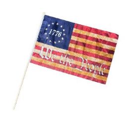 60 Bulk 12"x18" Stick Flag We the People