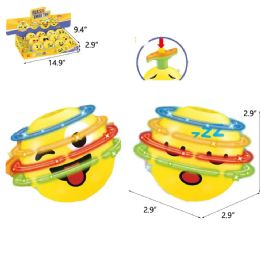 192 Bulk 2.9 Inch Emoji Spin Top With Light & Music