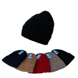 24 Bulk Super Soft Knitted Cuffed Toboggan