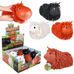 36 Bulk 8.75-inch Shaggy Highland Cow Puffer