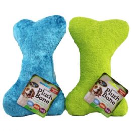 18 Bulk Bow Wow Pals Plush Bone Toy In Assorted Colors In Pdq Display