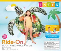 4 Bulk Intex RidE-On 75 X 67 Realistic Sea Turtle Age 3+