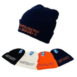 24 Bulk Cuffed Knit Toboggan Detroit