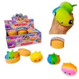 12 Bulk Dumpling Squishy Bun with Steamer Toy Unicorn Smiling Faces