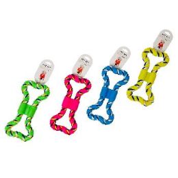 36 Bulk 7.5-inch BonE-Shaped Silicone Rope Pet Toy