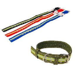 24 Bulk 32-inch High Visibility 2-inch Wide Pet Collar Double Row Buckle