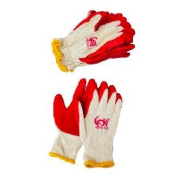 80 Bulk Red LateX-Dipped Work Gloves