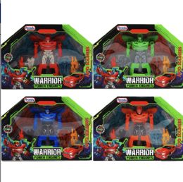 12 Bulk 6.5-Inch Transforming Robot W/ Accss In Window Box, 4 Assrt