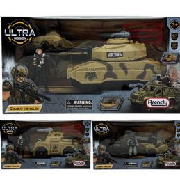 12 Bulk 3-5pc Military Play Set In Window Box, 3 Assrt Styles