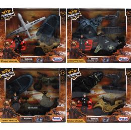 16 Bulk 4-6pc Military Play Set In Window Box, 4 Assrt Styles