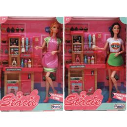 12 Bulk 11.5-Inch Bendable Chef Doll W/ Accss In Window Box, Assrt