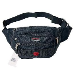 12 Bulk Sport Fashion Waist Pack Black Only