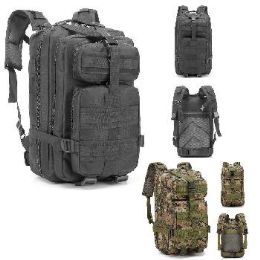 6 Bulk Tactical Multi-Compartment Backpack 21"x12"x10"