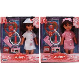 12 Bulk 9.5-Inch H/b Toddler Doll W/ Accss In Window Box, 2 Assrt