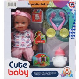 12 Bulk 10-Inch H/b Baby Doll W/ Accss In Window Box