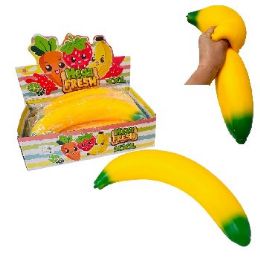 6 Bulk 14" Super Jumbo FlouR-Filled Squishy Banana Toy 478g