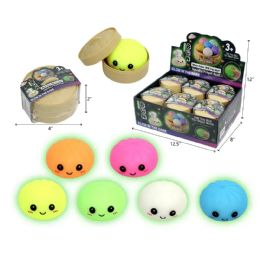 24 Bulk 9cm Squeezy Glow In Dark Dumplings