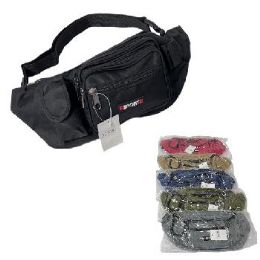 12 Bulk Sport Waist Bag Solid Colors