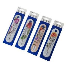 72 Bulk 7.5-inch Printed Thermometer Floral