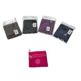 48 Bulk 4"x3.5" Sport Double Zipper Change Purse