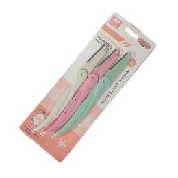 72 Bulk 3-Piece Foldable Eyebrow & Facial Shaver
