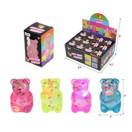 24 Bulk 3" Squishy Gummy Bear W/ Fruits