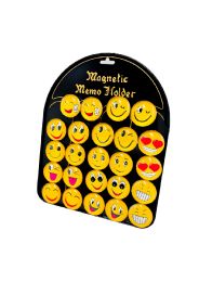 72 Bulk 1.5-inch Round Dome Magnet Emoji Faces With Display Board