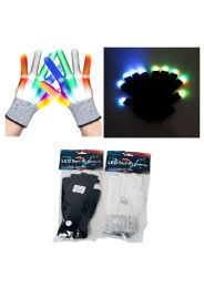 20 Bulk Led Light Up Gloves Youth Size