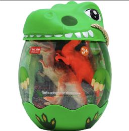 12 Bulk 15pc Dinosaurs Play Set In 7.75-Inch Window Dino Egg
