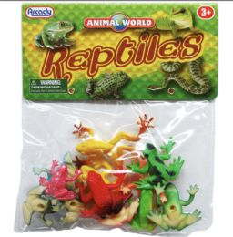 144 Bulk 12pc 2-Inch Plastic Frogs In Pvc Bag W/header