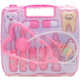 12 Bulk 12pc Dentist Play Set In 10.5-Inch Window Briefcase