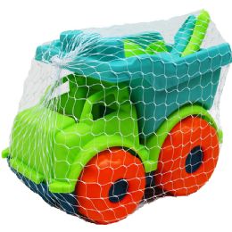 12 Bulk 9.25-inch Beach Truck W/ 4pc Acss In Pegable Net Bag, 2 Assrt