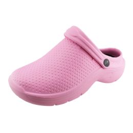 12 Bulk Women's Solid Scrub Clog (6-11) Pink