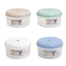 48 Bulk Food Storage Cont 48 Oz/6.25 Cups 4 Color Lids With Clear Bottom