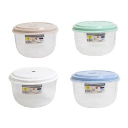 48 Bulk Food Storage Container 2.5 Qt - 4 Lid Colors/clear Bottom