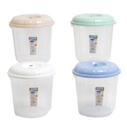 48 Bulk Storage Container With Lid 3 Qt Clear Bottom 4 Color Lids