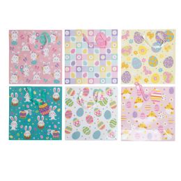 36 Bulk Gift Bag Easter Large/glitter 6ast 12 X 12 X 5in/label