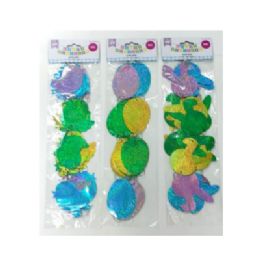 48 Bulk Garland Easter Hologram 6ft Hanging Chain 70in 3ast In Pbh
