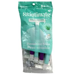 6 Bulk 8ct Skintimate Twin Blade Disp Razor